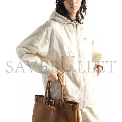 PRADA BRAND-PLAQUE NYLON JACKET PRADA BRAND-PLAQUE NYLON JACKET